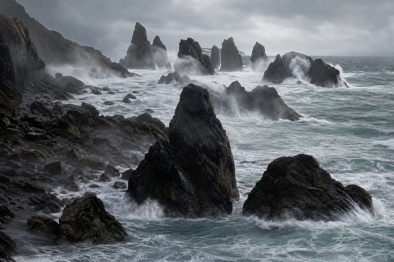 Preview for Storm Silver Sea Stacks Background