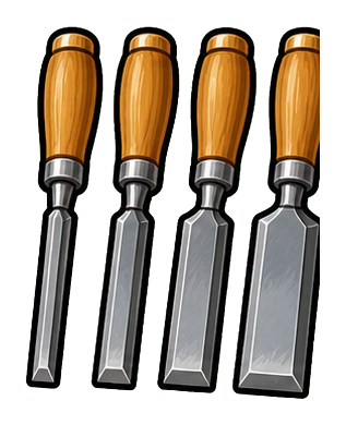 Preview for Chisel Set Sticker For Woodworking Designs