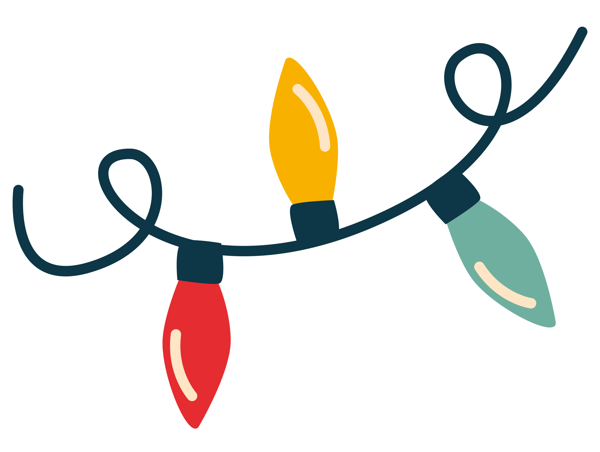 Preview for Christmas-lights-illustration-sticker-edfe3