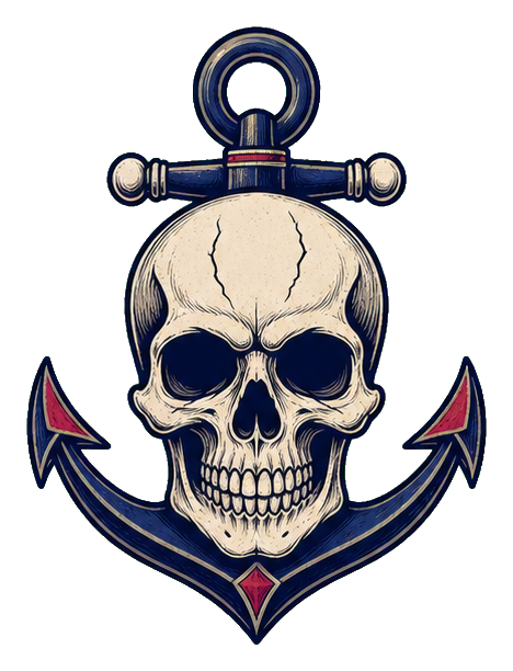 Preview for Nautical Anchor Skull Sticker
