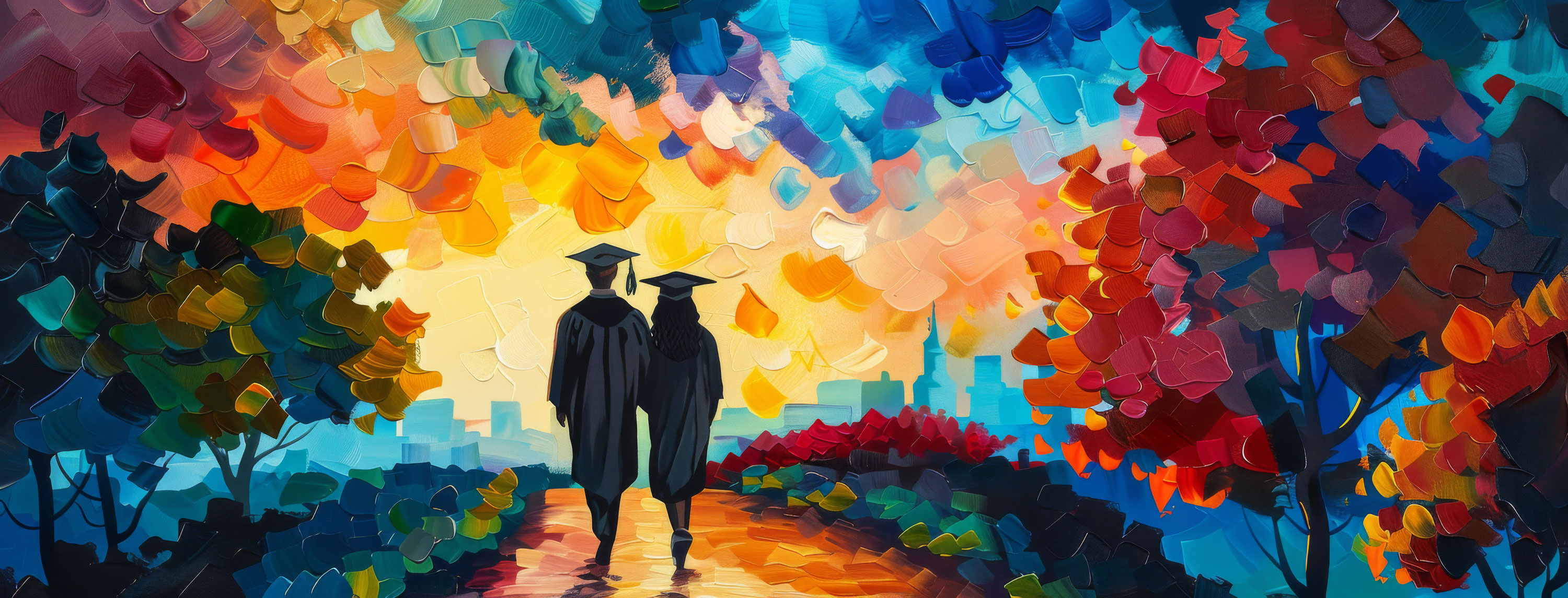 Preview for Autumn-couple-stroll-graduation-cover-background-ed747