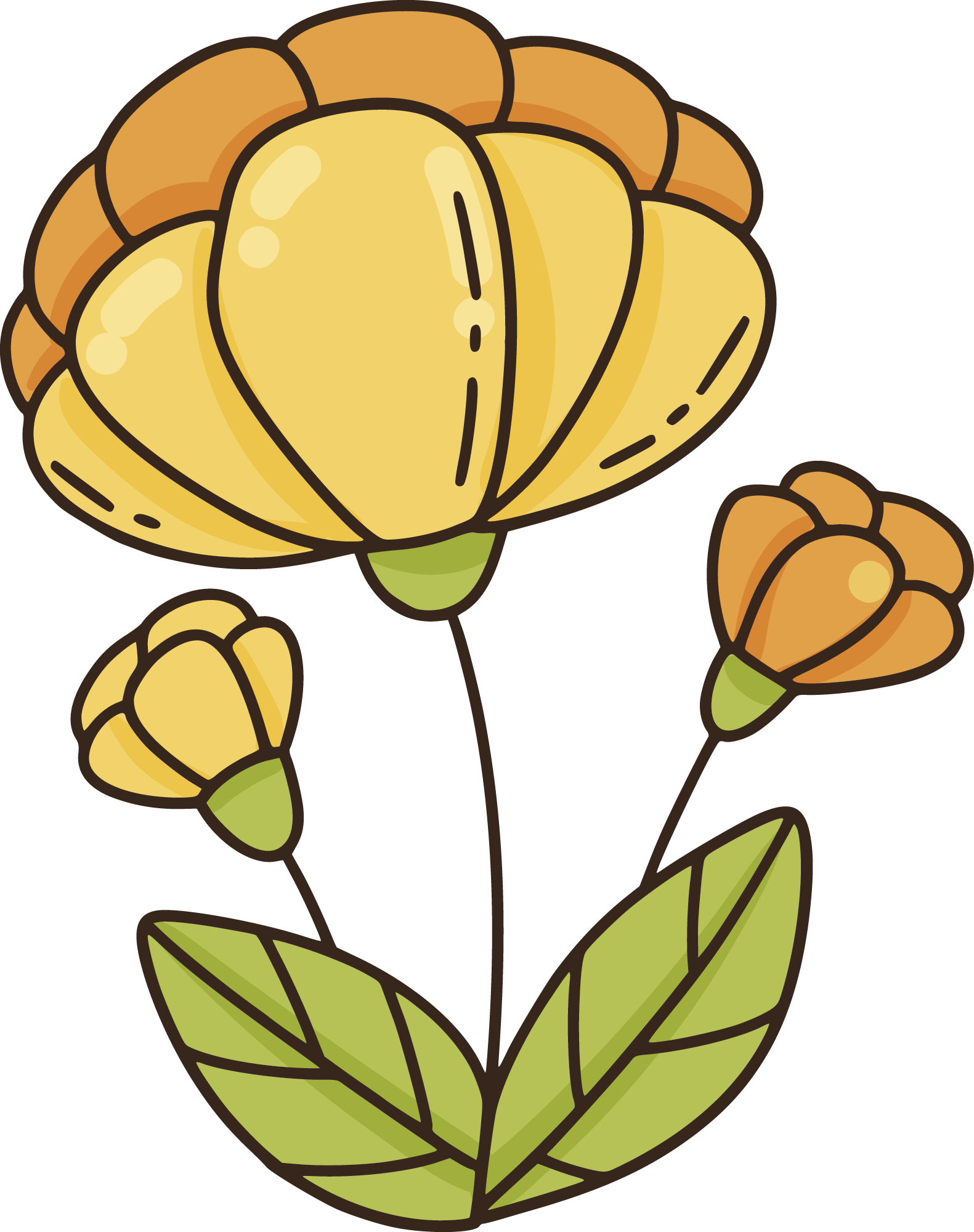 Preview for Yellow-flower-illustration-spring-sticker-25e61
