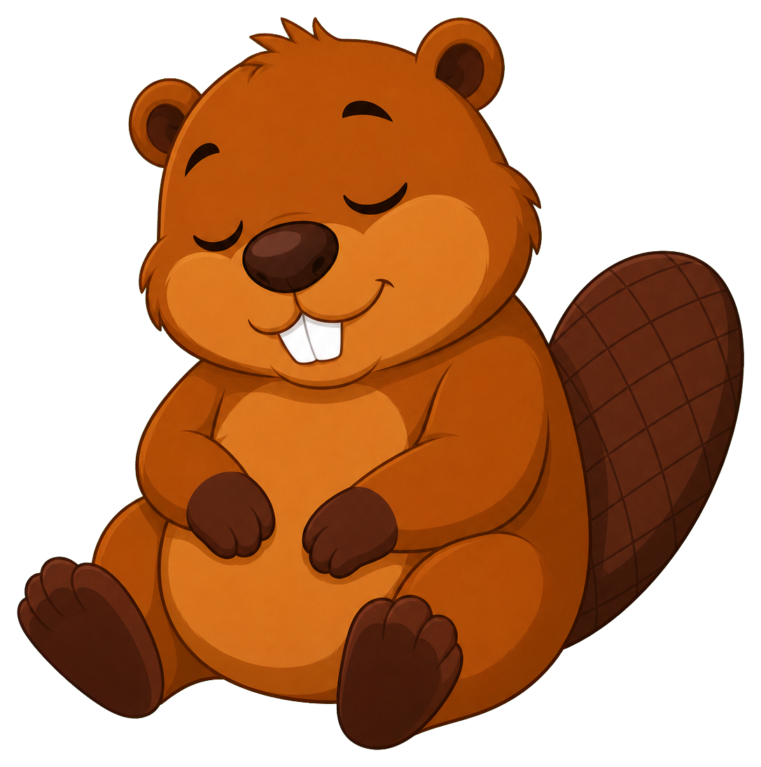 Preview for Sleepy Beaver Sticker Graphic