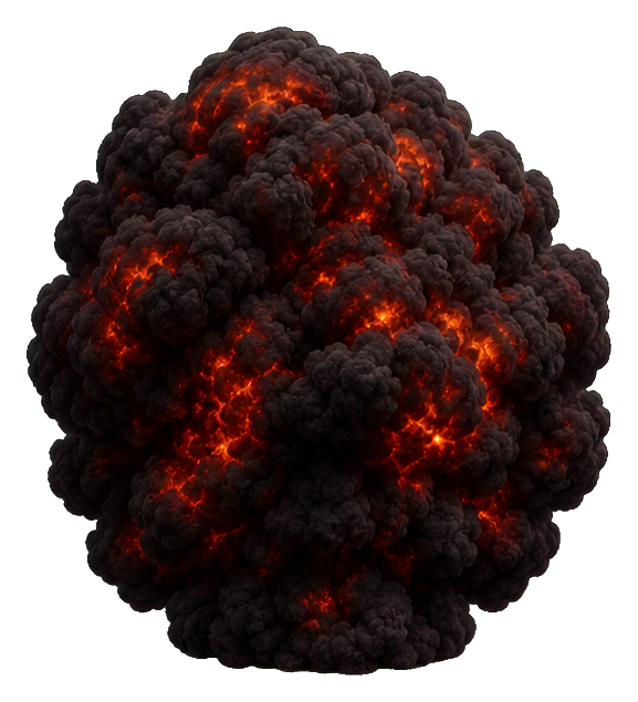 Preview for Realistic Black Smoke Explosion Sticker