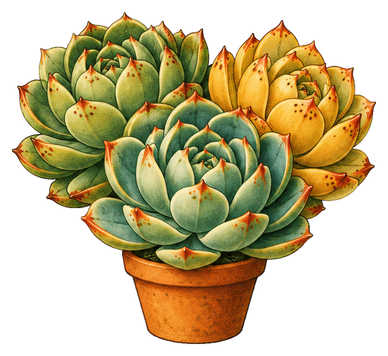 Preview for Vintage Succulent Echeveria Bouquet