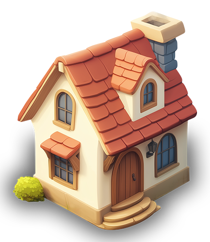 Preview for Cartoon-house-illustration-building-sticker-a4236