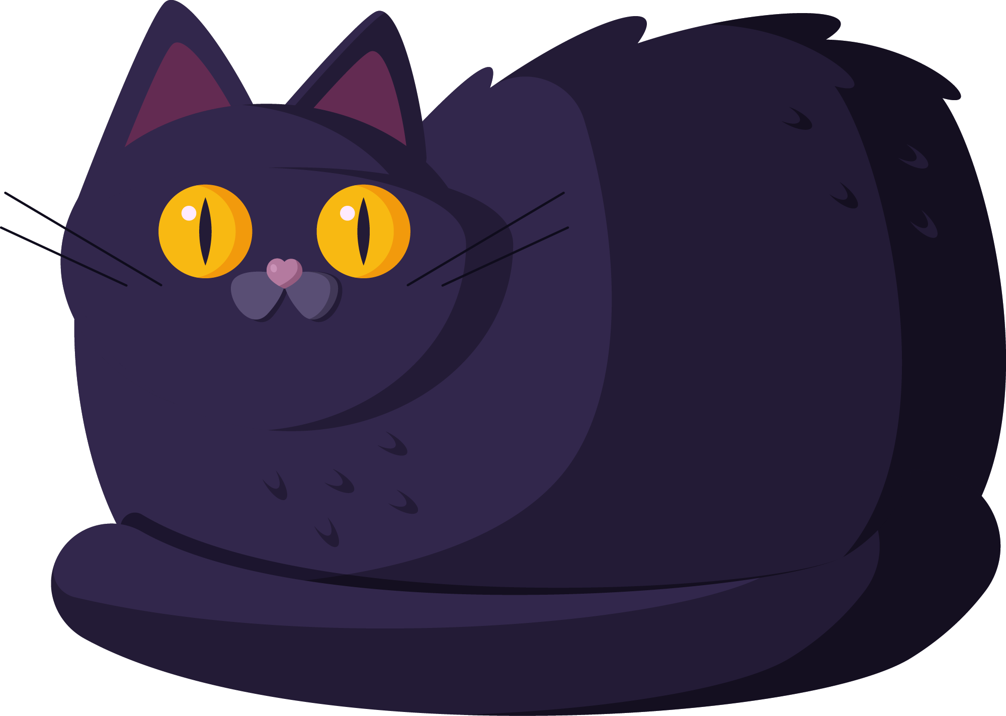 Preview for Black-cat-cartoon-illustration-sticker-53d6c
