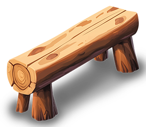 Preview for Rustic-wooden-bench-islandobjects-sticker-1dc74