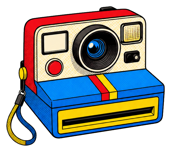 Preview for Comic Dot Instant Camera Sticker