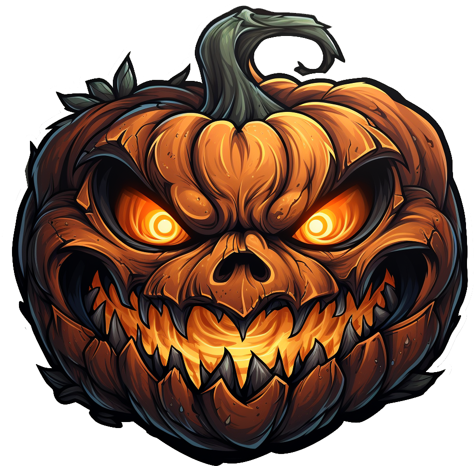 Preview for Spooky-jack-o-lantern-illustration-pumpkins-sticker-f8582