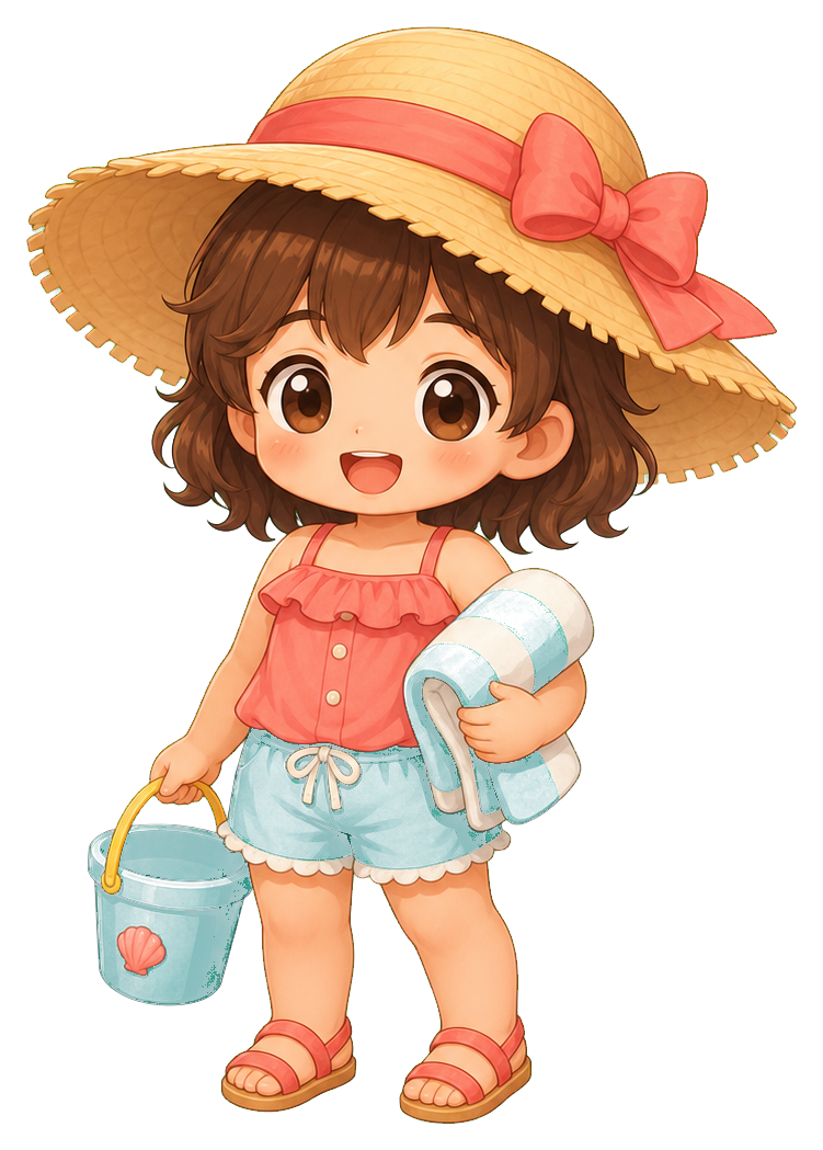 Preview for Chibi Summer Kid Sticker