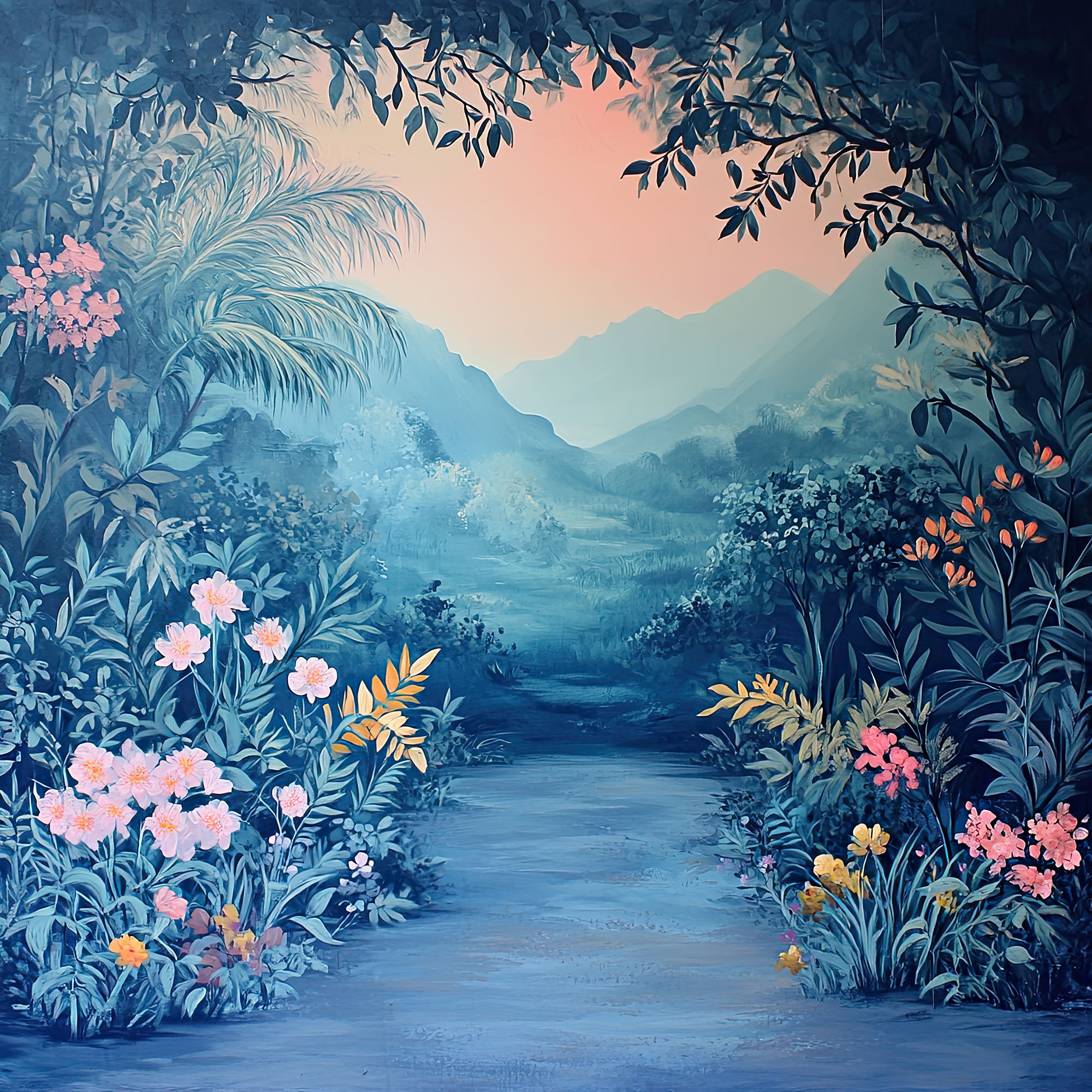 Preview for Tropical-landscape-paradise-nature-backdrop-background-b4382