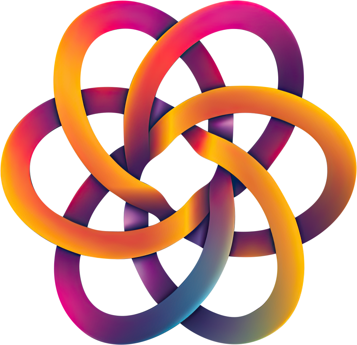 Preview for Gradient-knot-design-logo-colorful-sticker-764a9