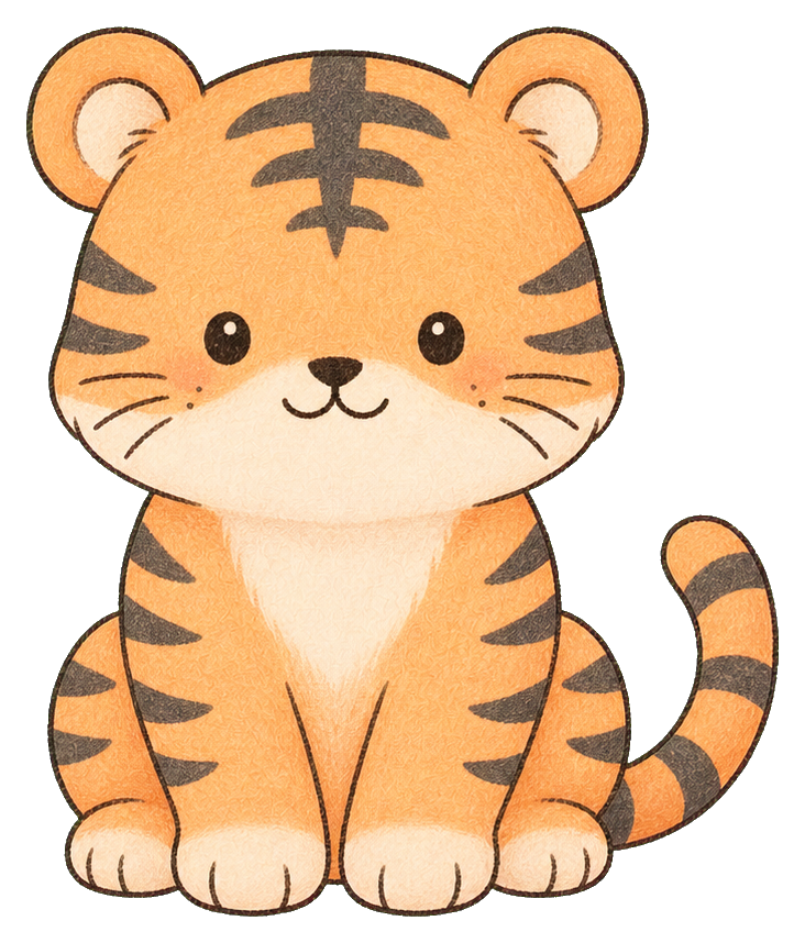 Preview for Cute Tiger Sticker Graphic