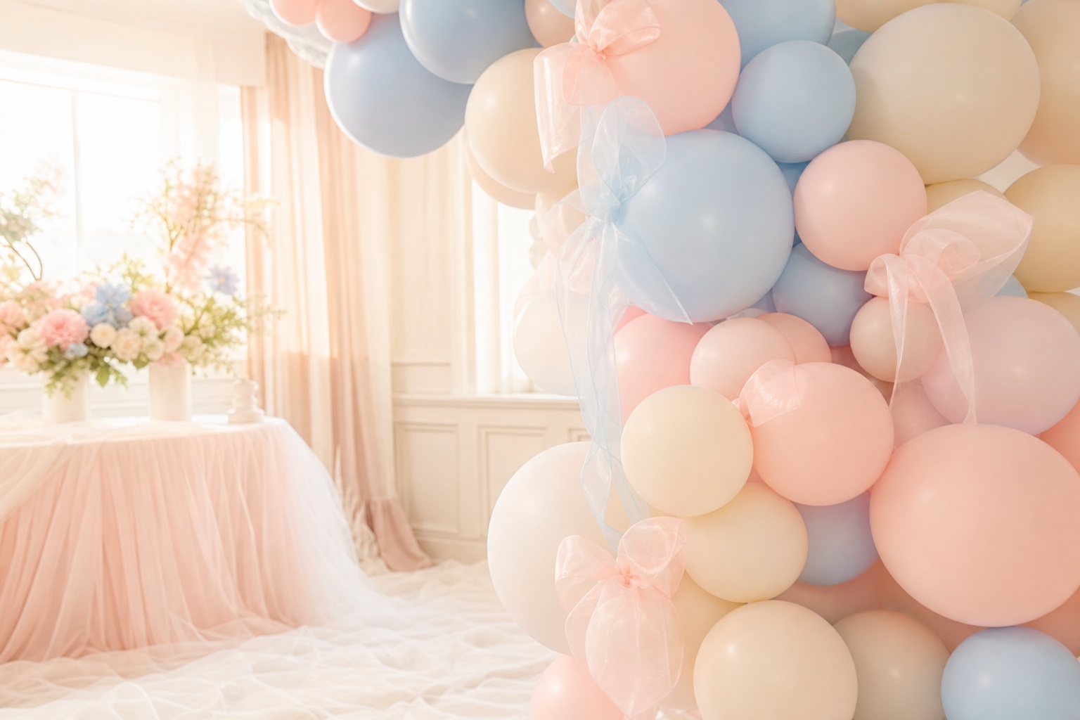 Preview for Pastel Baby Shower Balloons Background
