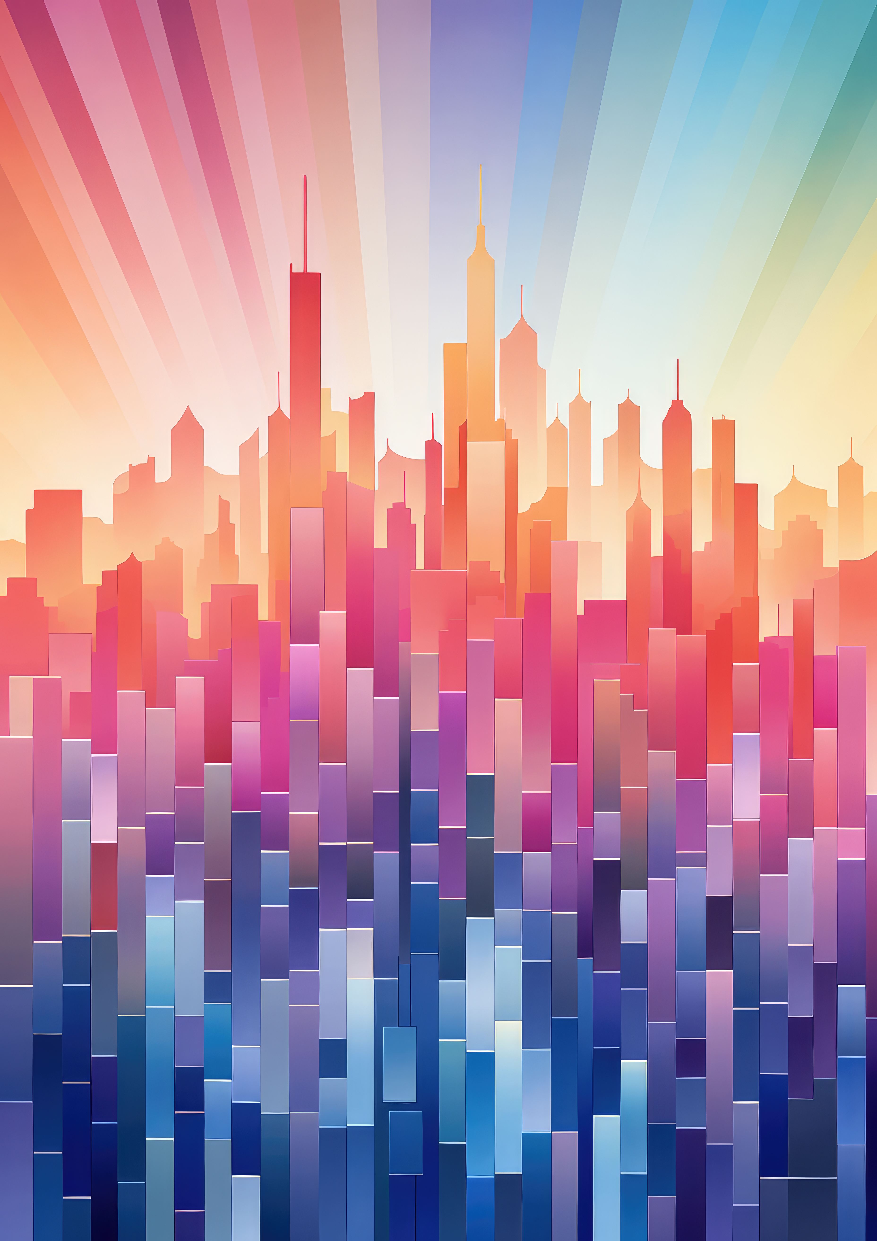 Preview for Vibrant-cityscape-pixel-art-abstract-background-b98c5