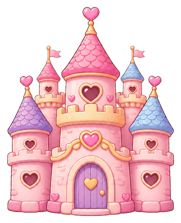 Preview for Puffy Pink Castle Sticker