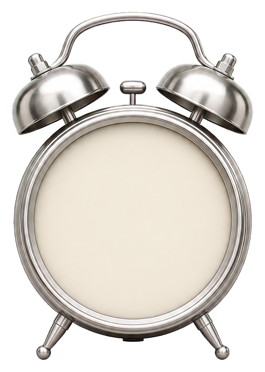 Preview for Silver Alarm Clock Blank Face Sticker