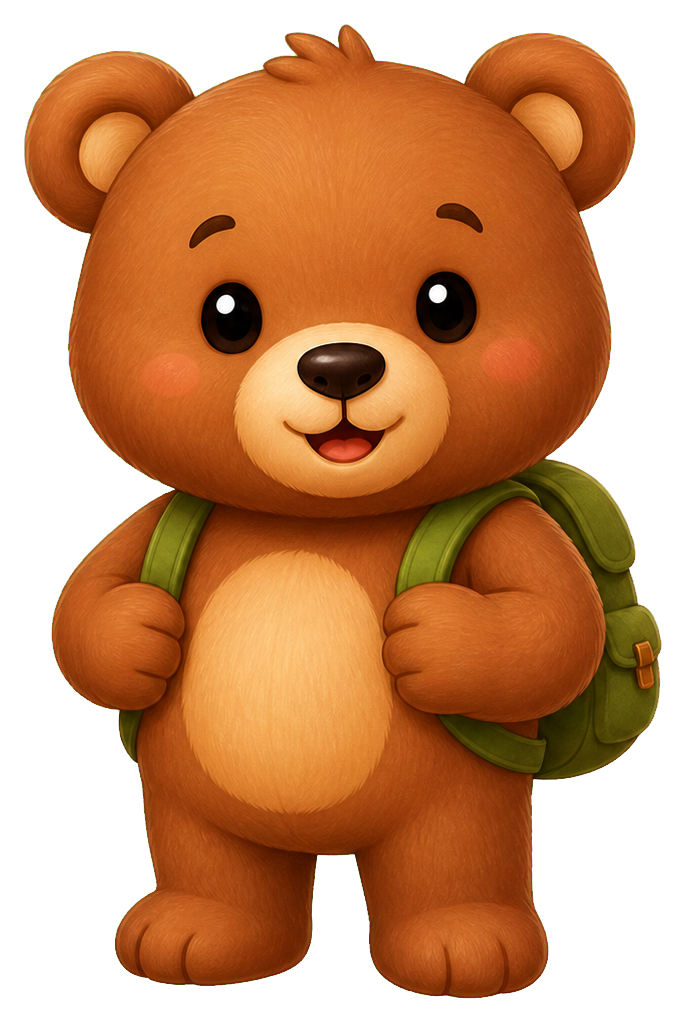Preview for Bear With Tiny Backpack Sticker