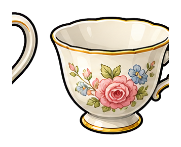 Preview for Floral Teacup Sticker