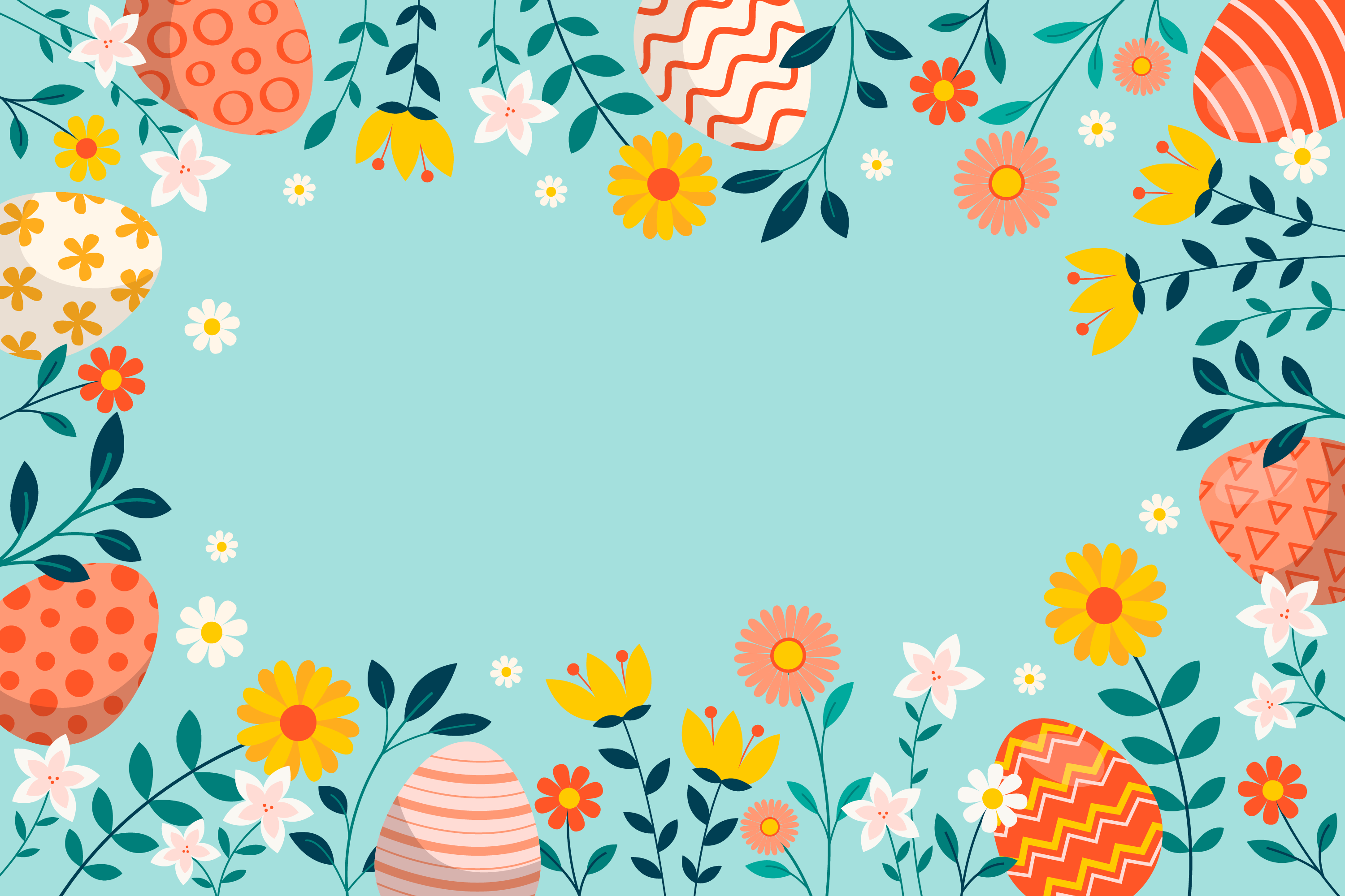 Preview for Easter-floral-frame-design-background-b19e9