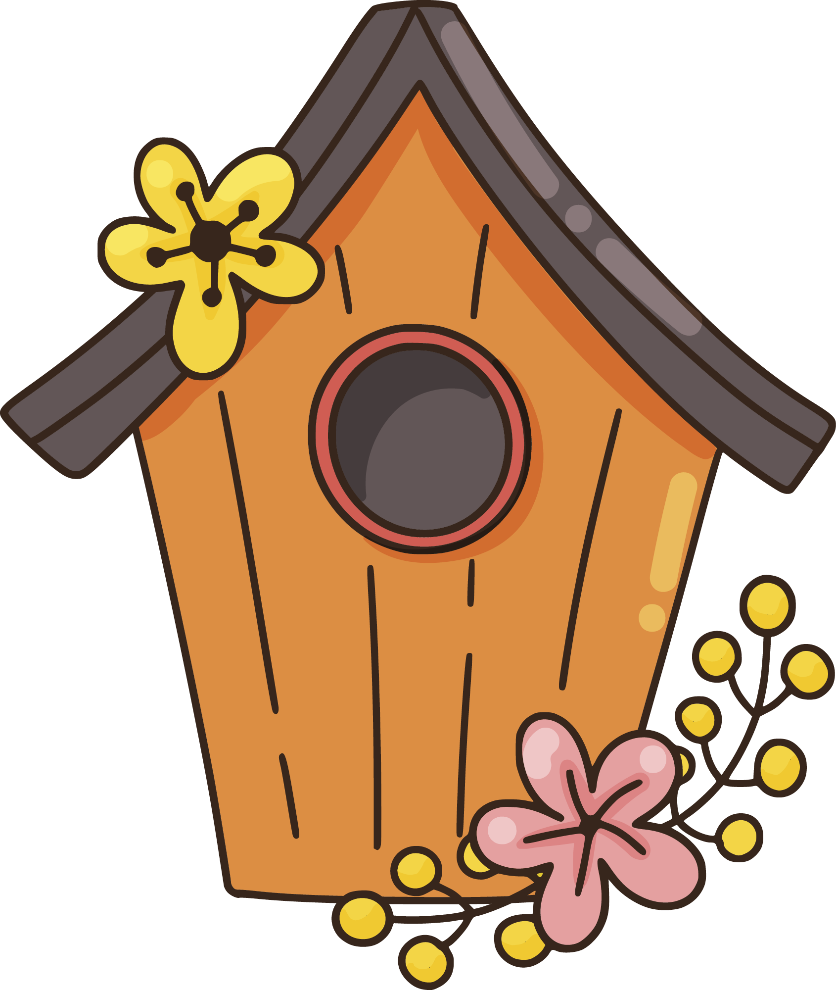 Preview for Cartoon-birdhouse-illustration-spring-sticker-7c08c