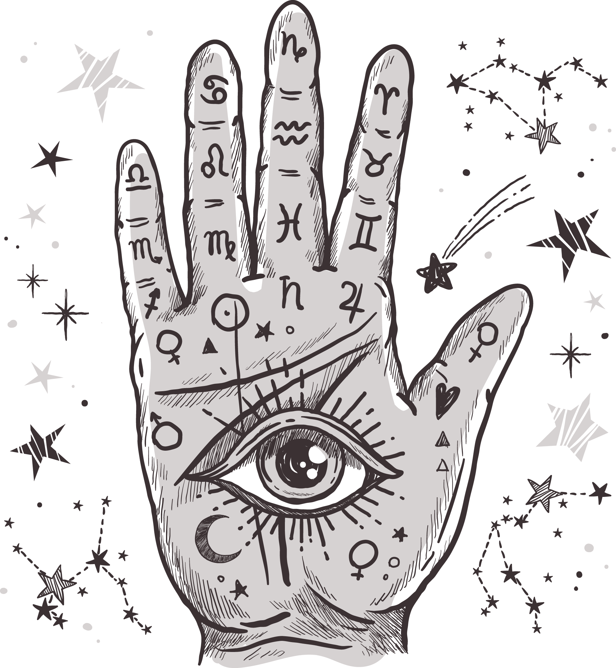 Preview for Palmistry-astrology-symbols-zodiac-sticker-e1990