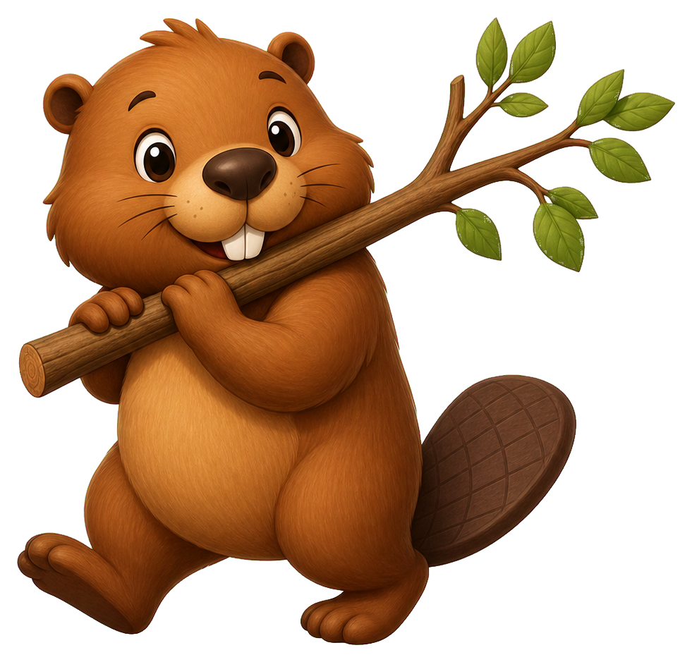 Preview for Beaver Carrying Branch Sticker