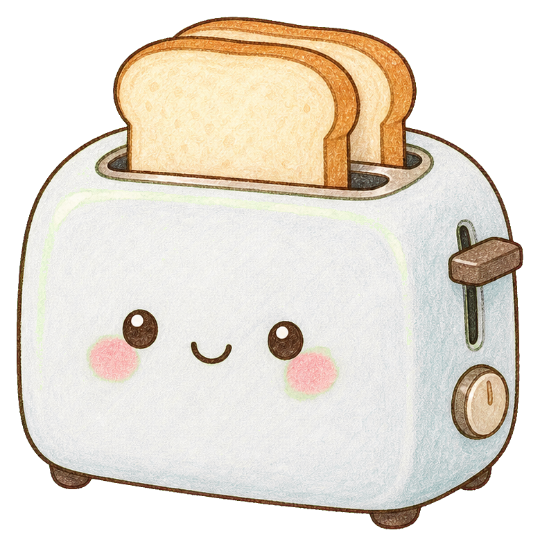 Preview for Kawaii Toaster Sticker Graphic