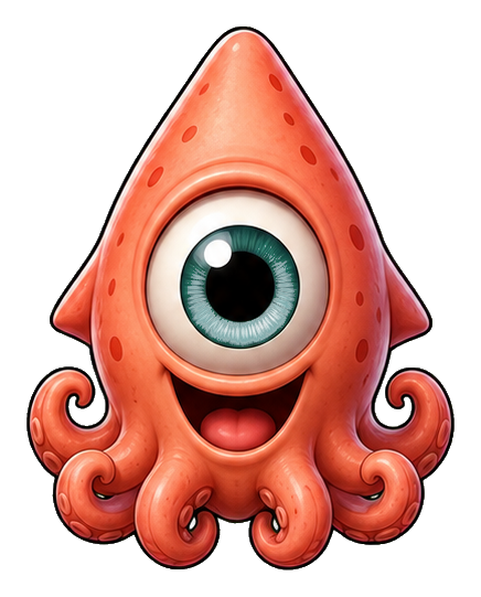 Preview for Happy Squid Alien Sticker