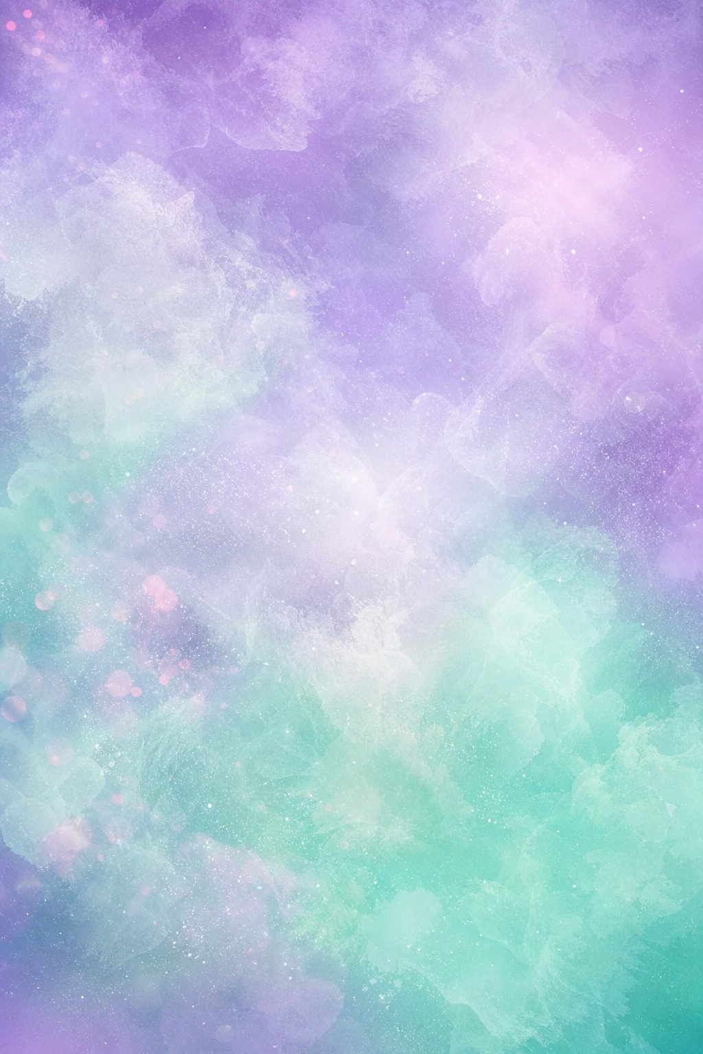 Soft lavender and mint pastel gradient with a misty abstract glow