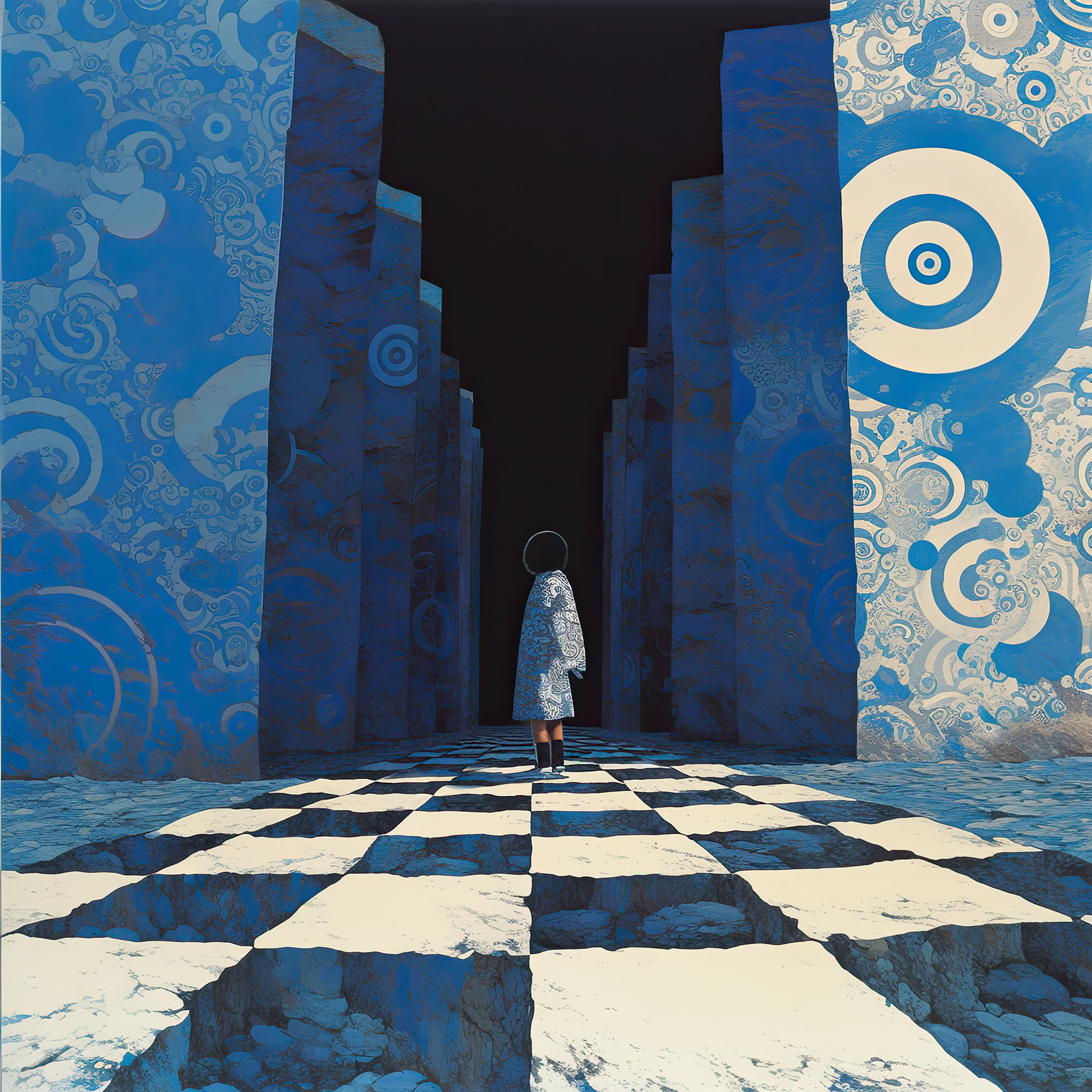 Preview for Surreal-blue-portal-entrance-spooky-backdrop-background-0700d