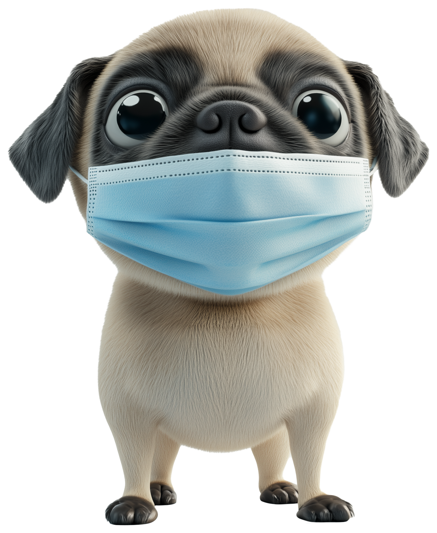 Preview for Masked Pug Dog Sticker