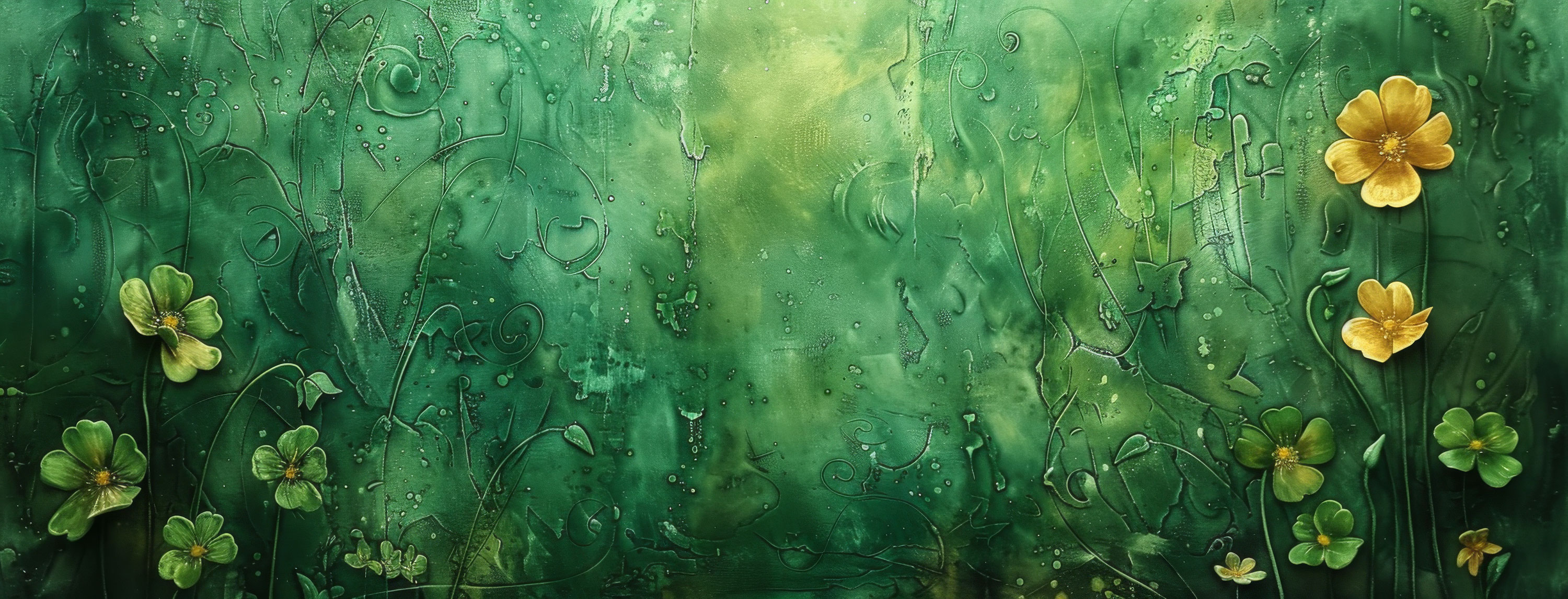 Preview for Serene-green-field-with-yellow-flowers-st-patricks-background-87f1a