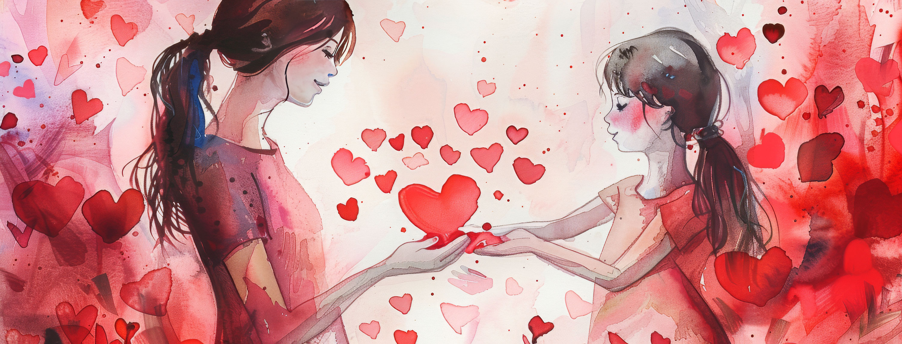 Preview for Girls-exchanging-hearts-mothers-day-background-7b467