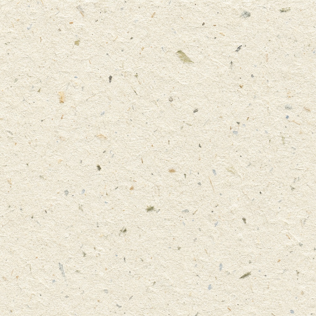Neutral recycled paper texture with subtle speckles and handmade fiber flecks