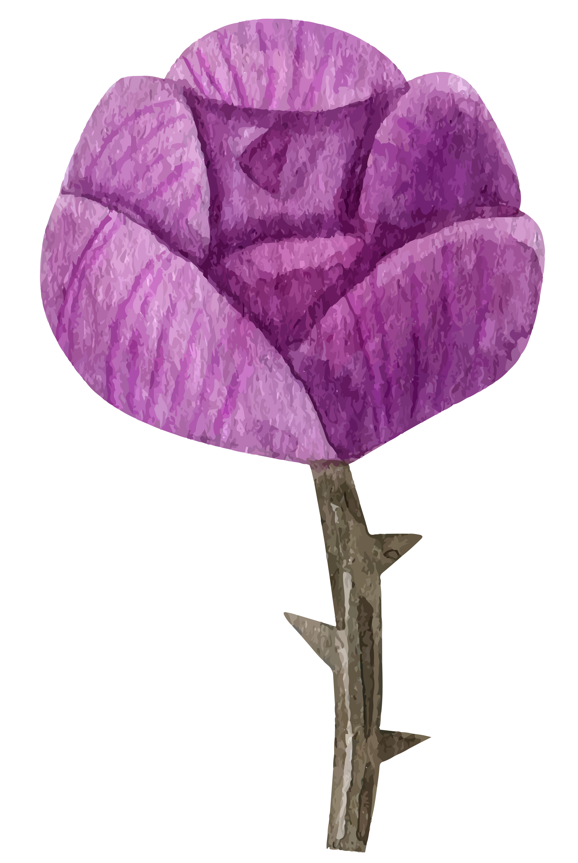 Preview for Purple-flower-illustration-halloween-watercolor-sticker-294ed