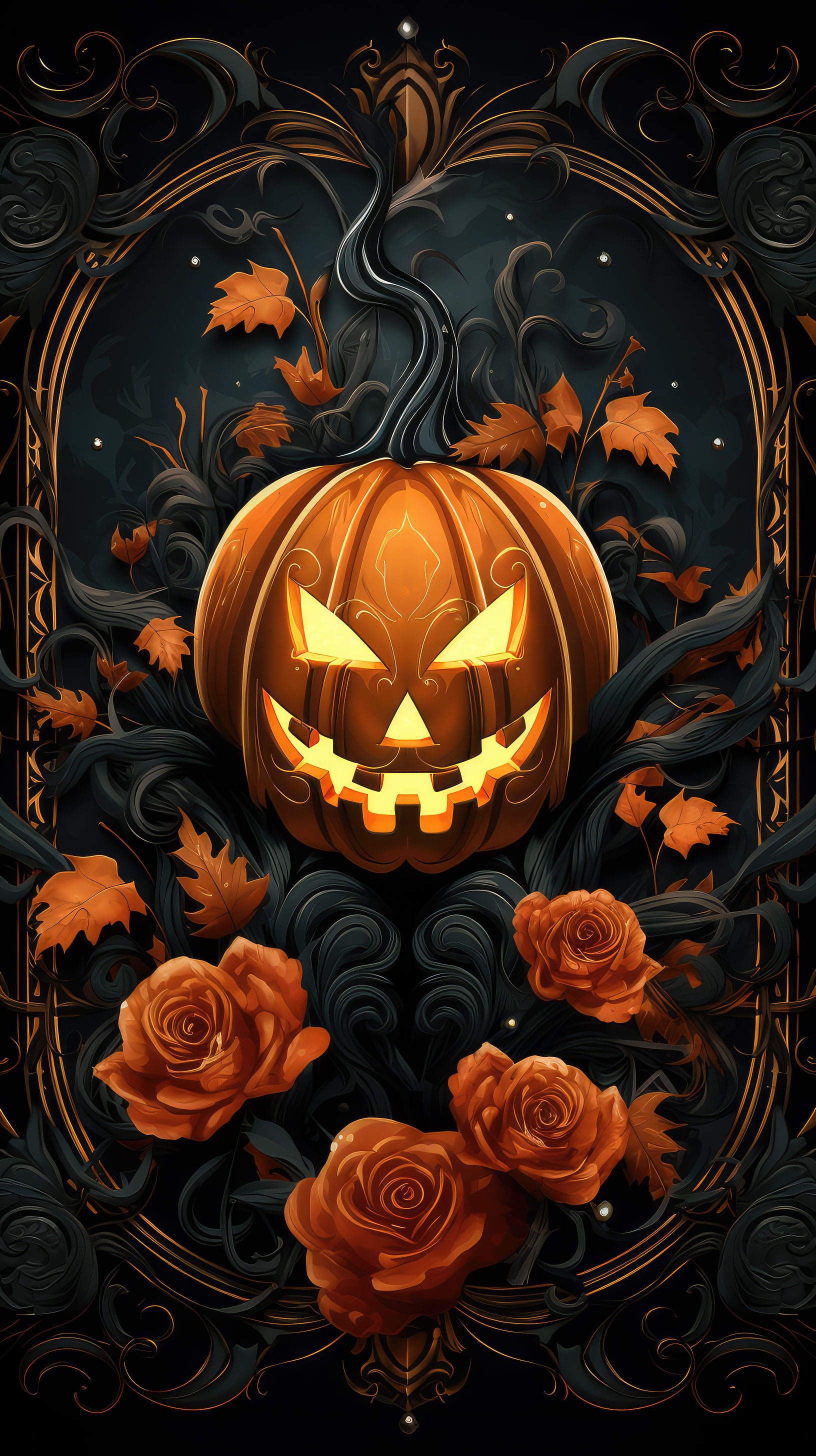 Preview for Halloween-jack-o-lantern-roses-halloween-story-background-b3e7c