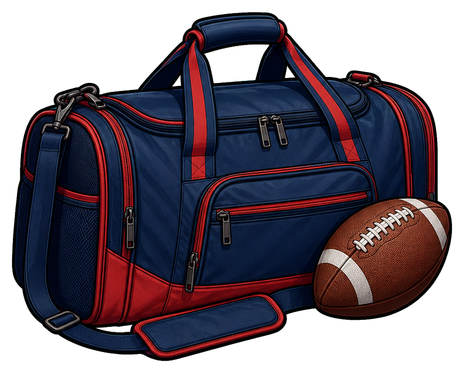 Preview for Football Equipment Duffel Sticker
