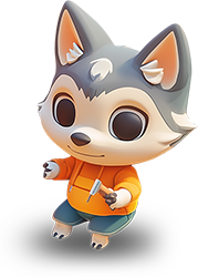 Preview for Cartoon-wolf-character-design-sticker-2178d