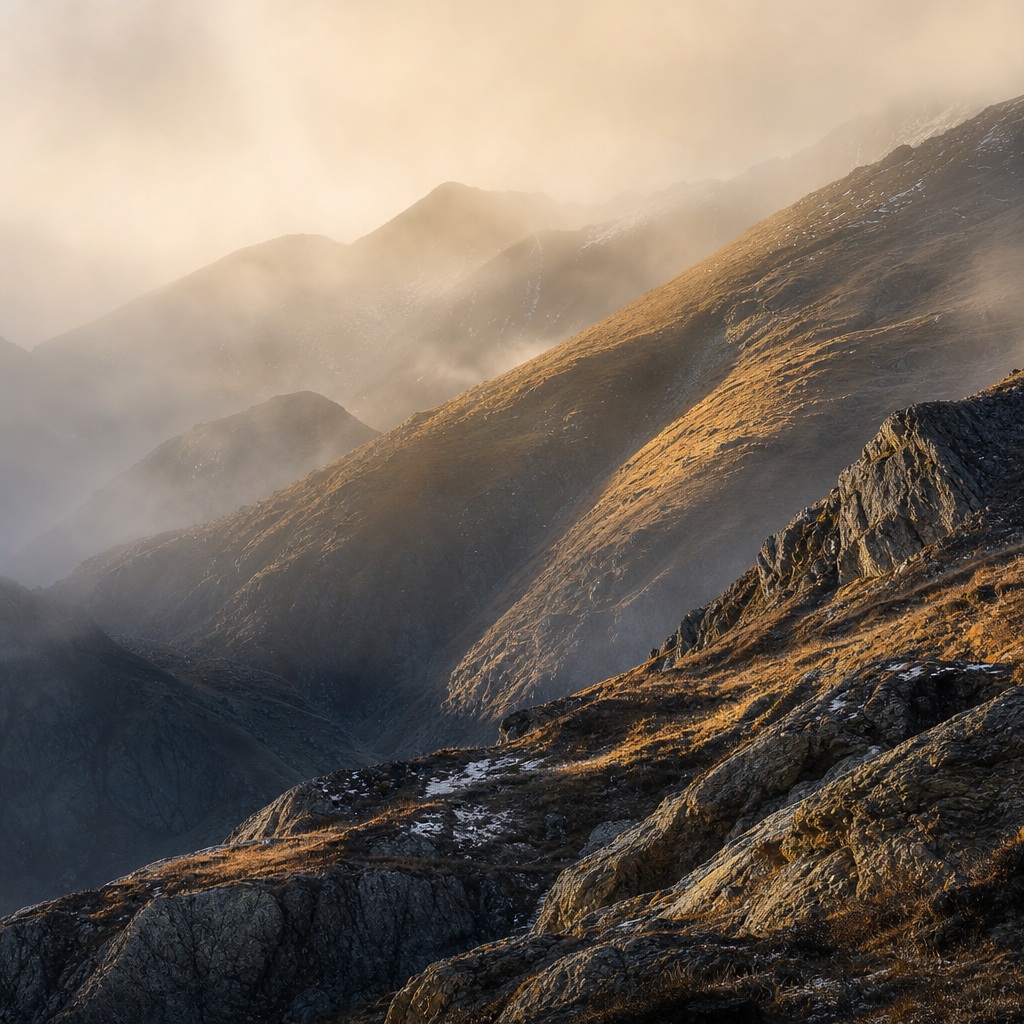 Preview for Golden Alpine Mountain Background
