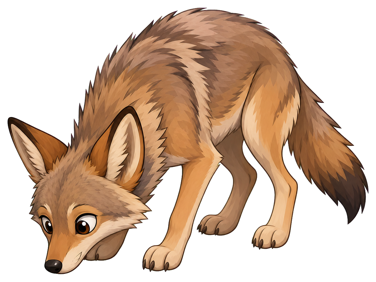 Preview for Coyote Sniff Pose Sticker