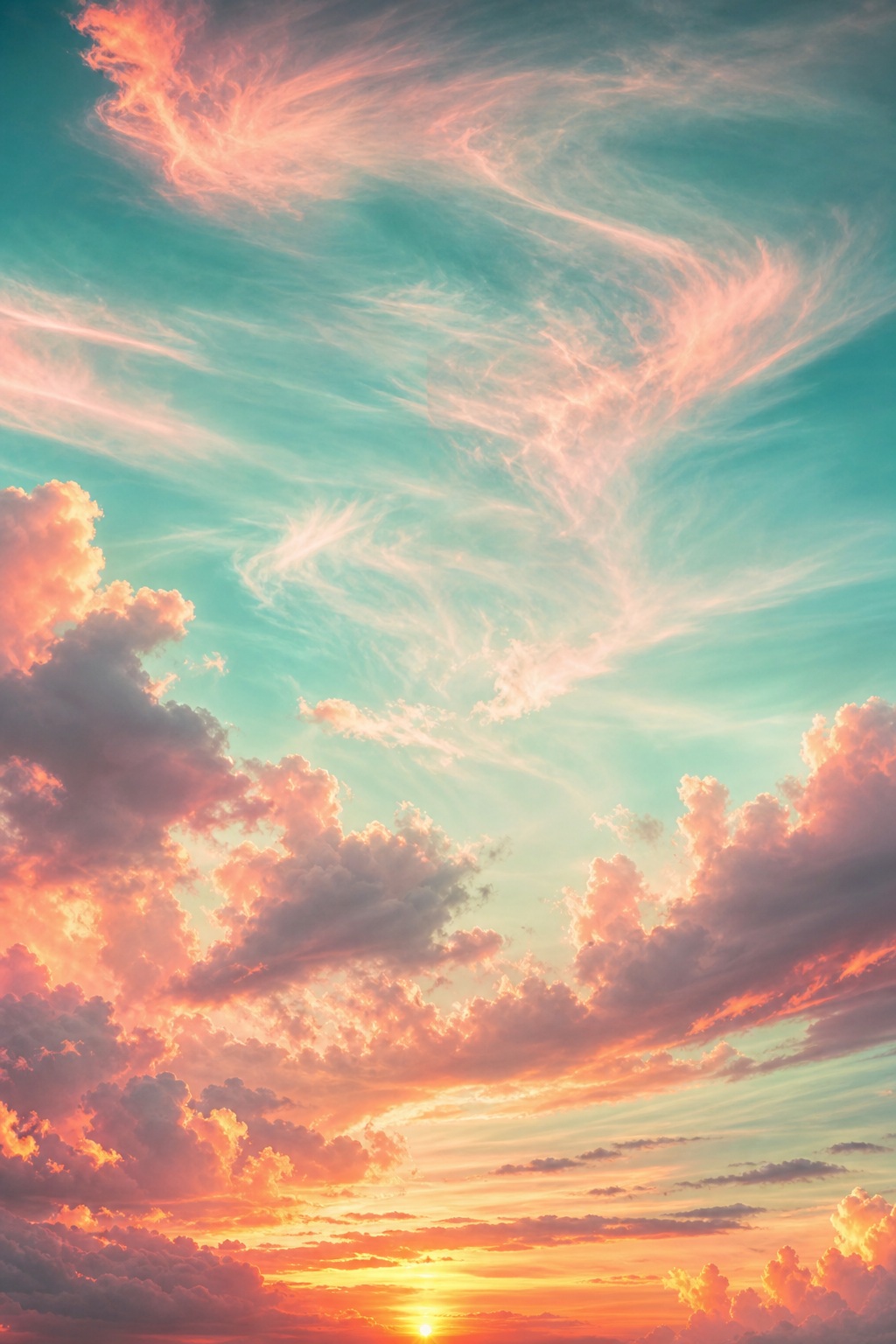 Preview for Dreamy Sunset Sky Background