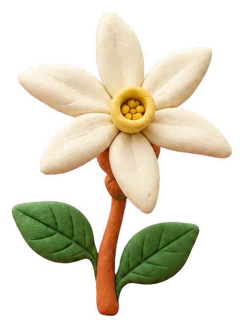 Preview for Moonlit Jasmine Clay Flower Sticker