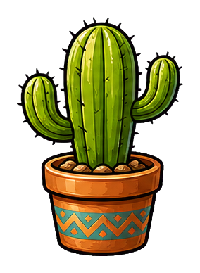 Preview for Potted Cactus Sticker Graphic