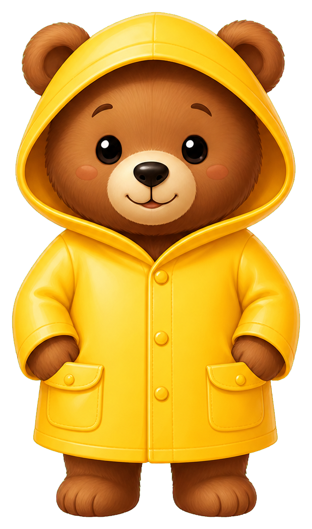 Preview for Bear In Raincoat Sticker