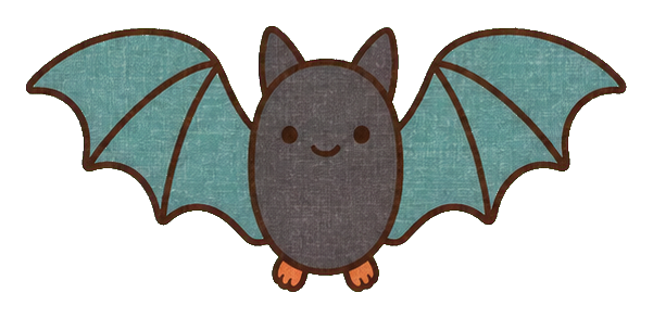 Preview for Dusty Blue Halloween Bat Sticker
