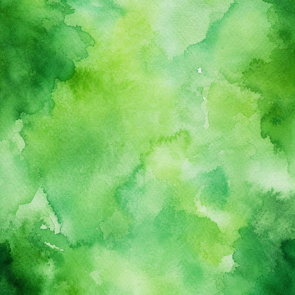 Soft green watercolor wash with abstract textured blotches and gradients