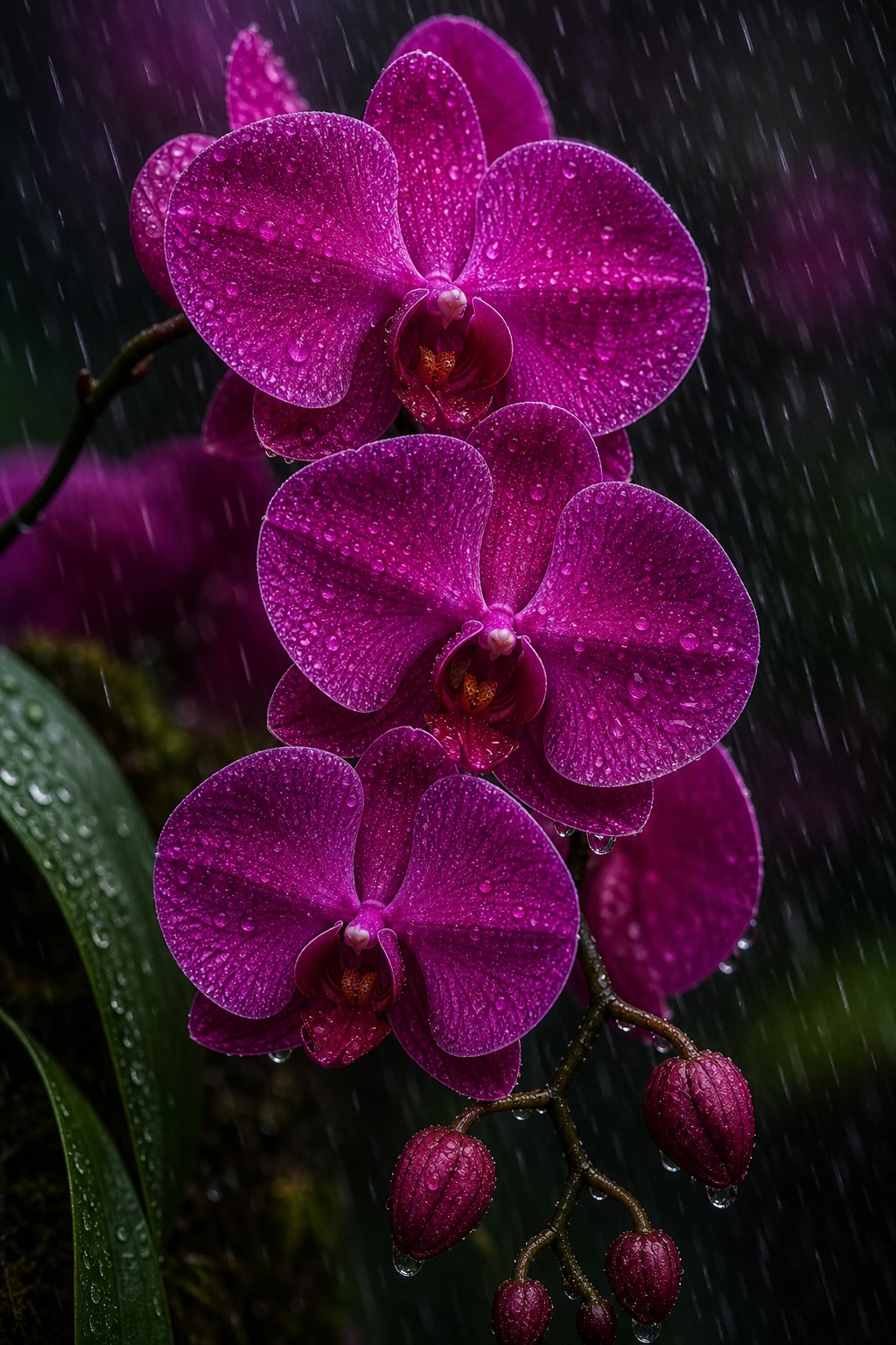 Preview for Orchid Rain Floral Background