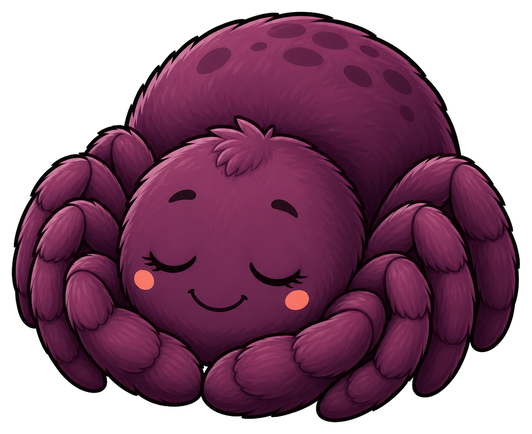 Preview for Sleepy Plum Spider Sticker
